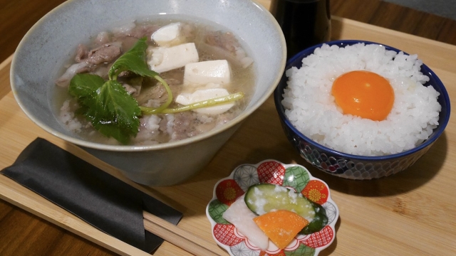 和牛肉吸いと、TKGと。